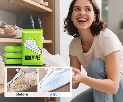 🔥HEISSER VERKAUF 50 % RABATT🎁💖Bäst att använda💖Våtservetter för skor💖Snabbt rengörande