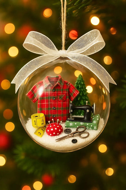 🎁🔥Last day sale 50% OFF🔥💥Holiday Sewing Snow Globe Ornament🎄