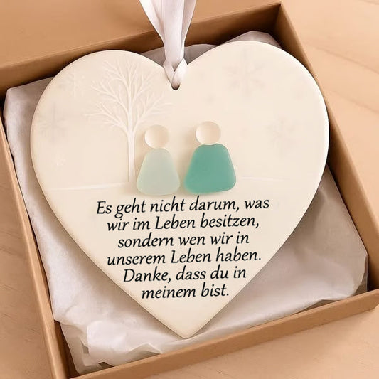 ⏳Letzter Tag Verkauf 50% Rabatt⏰Herzförmige Meerglas-Freundschaftsdekoration🌊✨Geformt von der Natur & handgefertigt💝